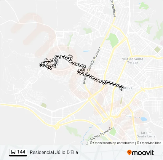 144 Bus Line Map