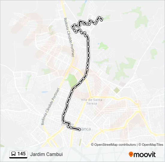 145 Bus Line Map