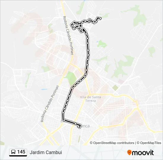 145 Bus Line Map