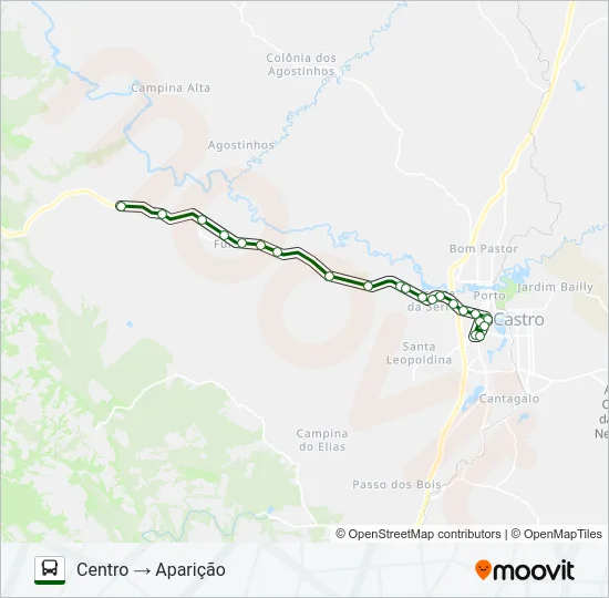 L06 CENTRO / APARIÇÃO Bus Line Map
