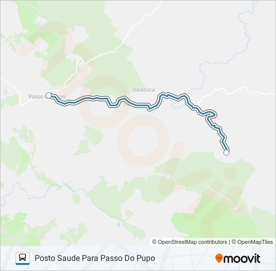 Mapa da linha 045 ITAIACOCA de ônibus