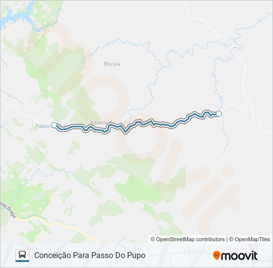 045 ITAIACOCA bus Line Map