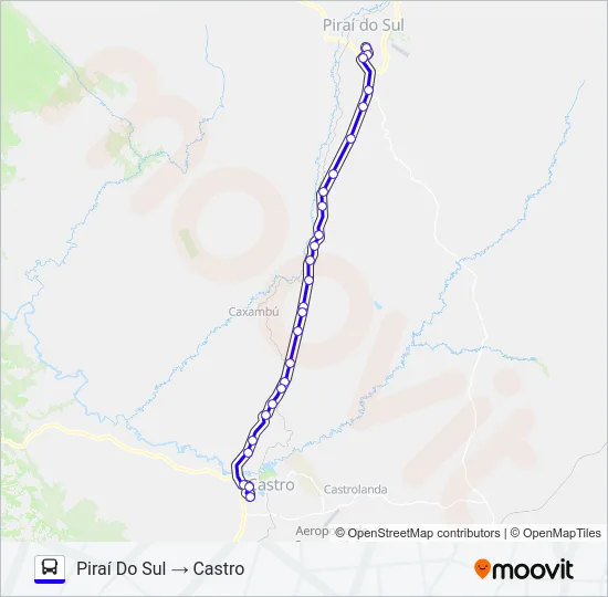 1006-44 CASTRO / PIRAÍ DO SUL Bus Line Map