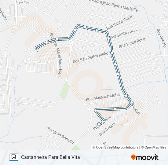 136 VICENTINA bus Line Map