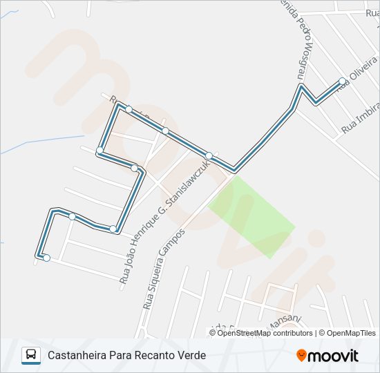 Mapa da linha 136 VICENTINA de ônibus