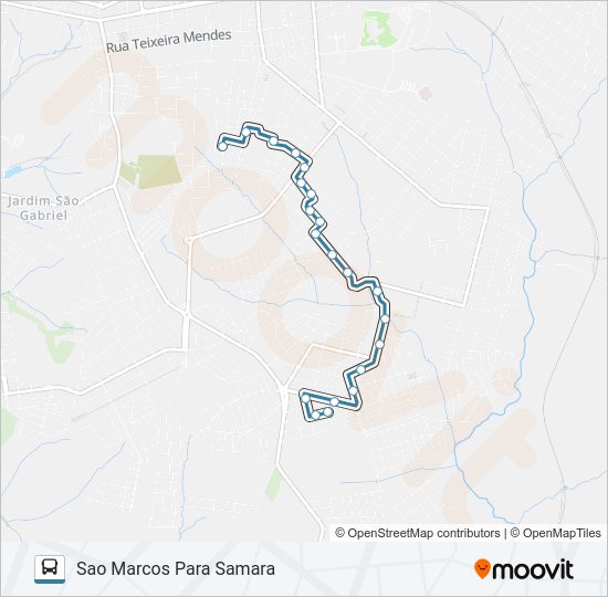 Mapa da linha 193 CASTANHEIRA de ônibus