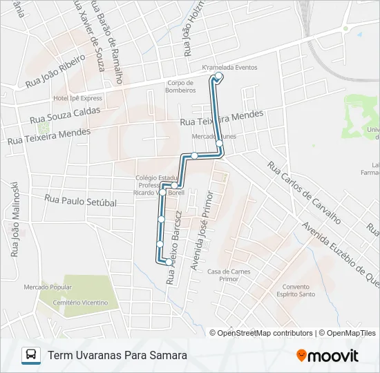 193 CASTANHEIRA Bus Line Map