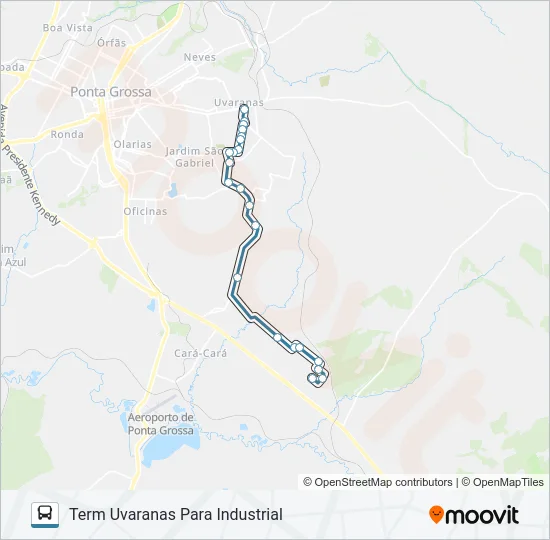 058 TERM OFICINAS/TERM UVARANAS VIA INDUSTRIAL Bus Line Map