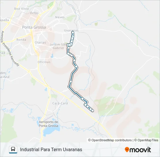 058 TERM OFICINAS/TERM UVARANAS VIA INDUSTRIAL Bus Line Map