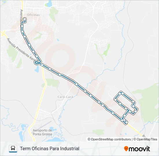 058 TERM OFICINAS/TERM UVARANAS VIA INDUSTRIAL Bus Line Map