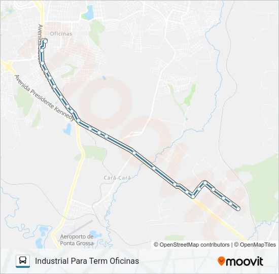 058 TERM OFICINAS/TERM UVARANAS VIA INDUSTRIAL Bus Line Map
