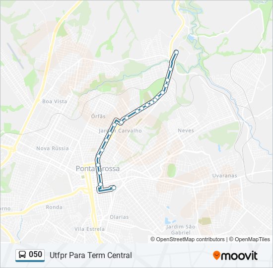 Mapa de 050 de autobús