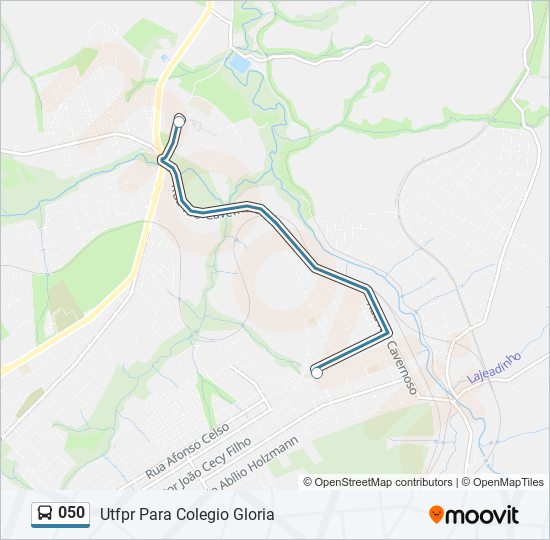 Mapa de 050 de autobús