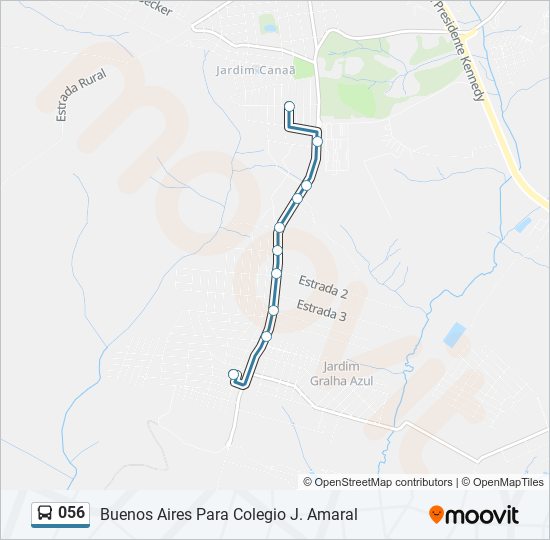 Mapa de 056 de autobús