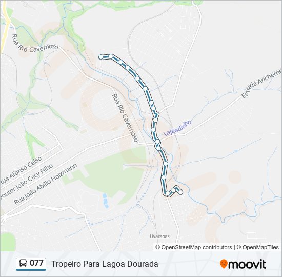 Mapa de 077 de autobús