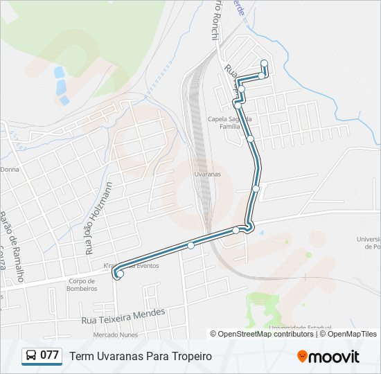 077 bus Line Map