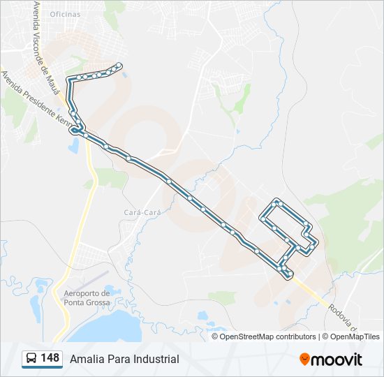 148 bus Line Map