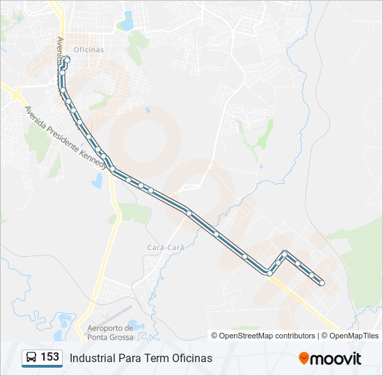 Mapa de 153 de autobús