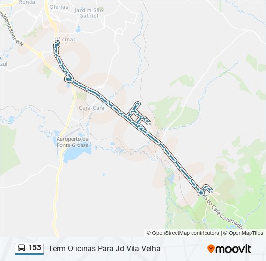 Mapa de 153 de autobús