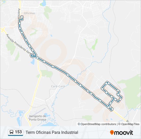 Mapa de 153 de autobús