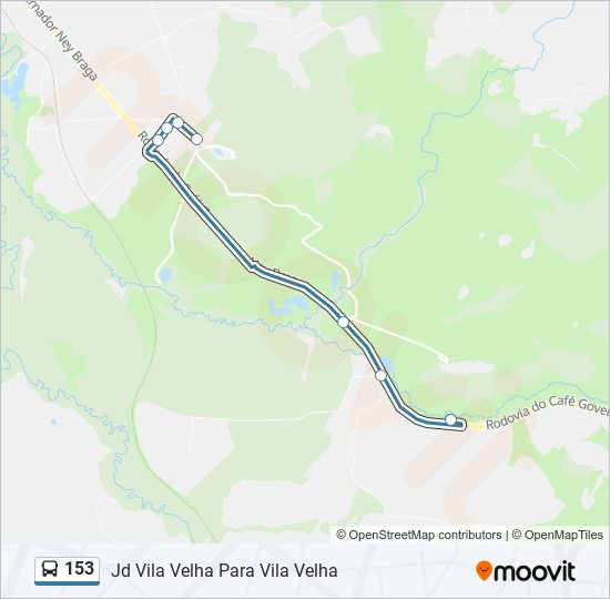 Mapa de 153 de autobús