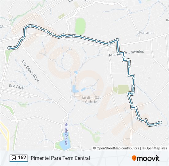 162 bus Line Map