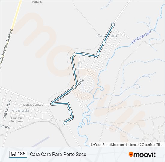 185 bus Line Map