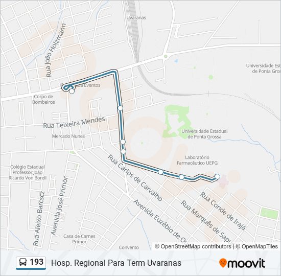 193 bus Line Map