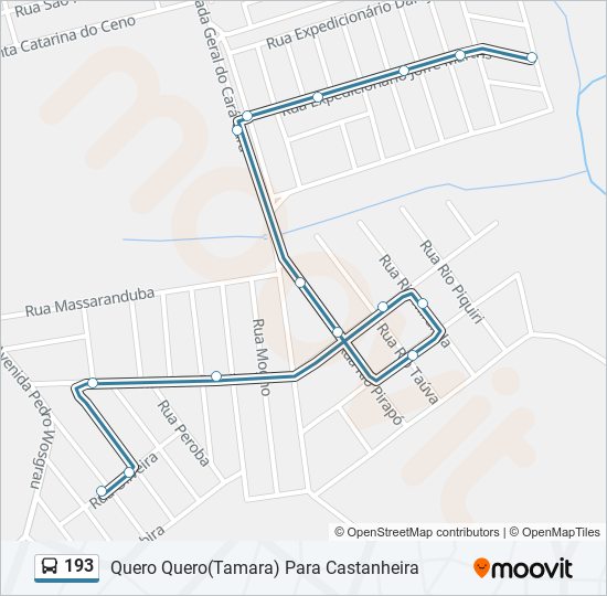 Mapa de 193 de autobús