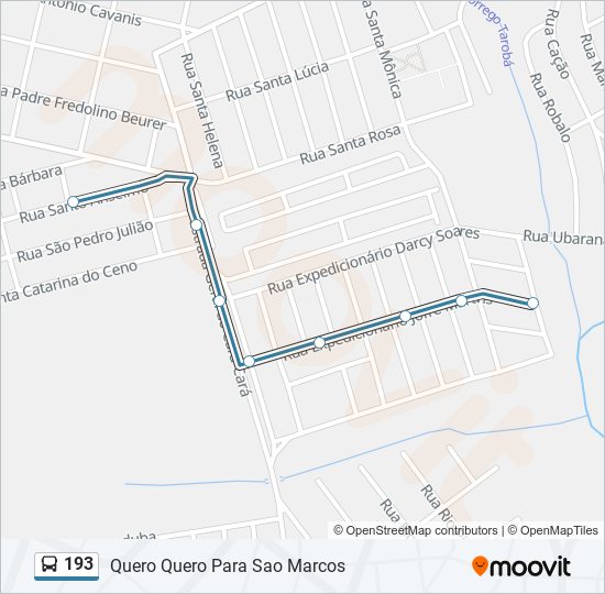 Mapa de 193 de autobús