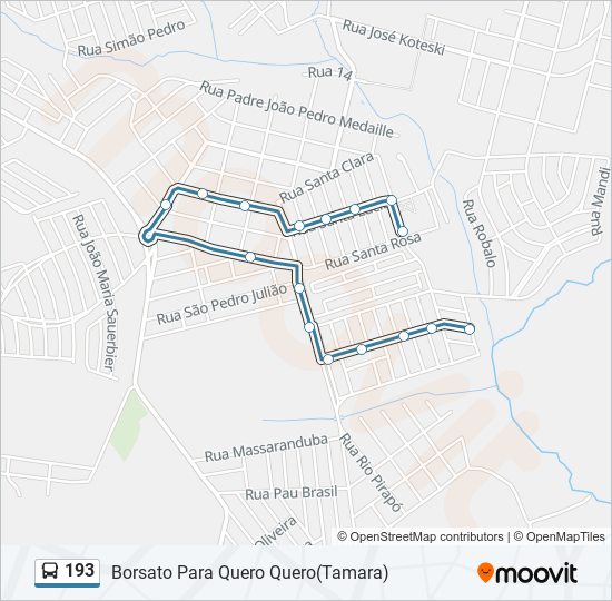 Mapa de 193 de autobús