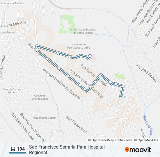 194 bus Line Map