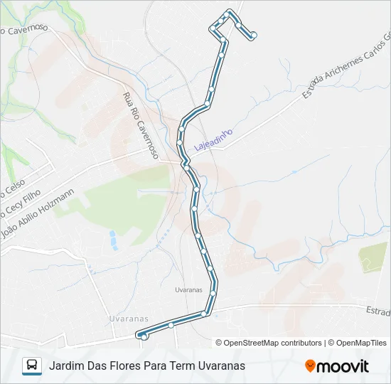 044 JARDIM DAS FLORES Bus Line Map