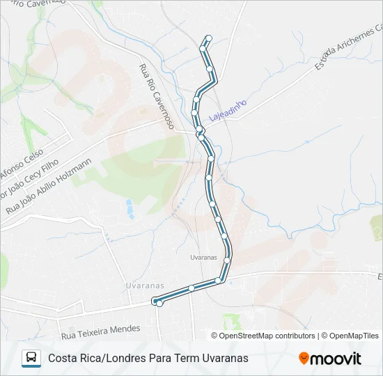 044 JARDIM DAS FLORES Bus Line Map
