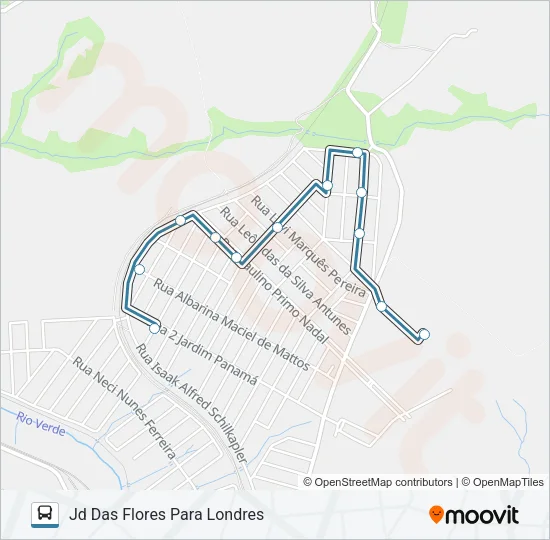 044 JARDIM DAS FLORES Bus Line Map