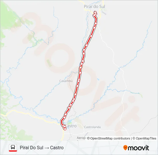 1470-400 CASTRO / PIRAÍ DO SUL Bus Line Map
