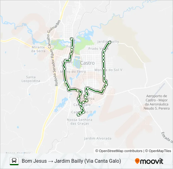 L07 JARDIM BAILLY / BOM JESUS (VIA CANTA GALO) Bus Line Map