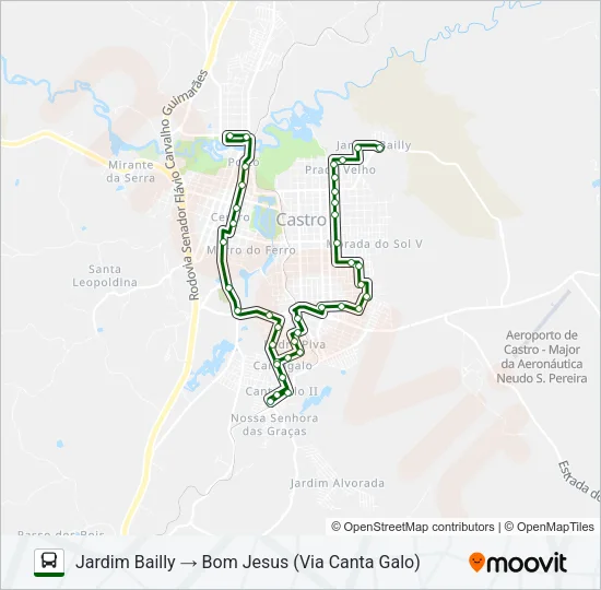 L07 JARDIM BAILLY / BOM JESUS (VIA CANTA GALO) Bus Line Map
