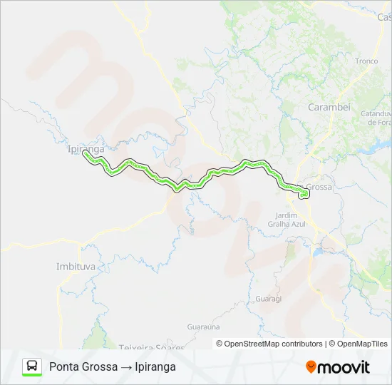 0964-50 PONTA GROSSA / IPIRANGA Bus Line Map