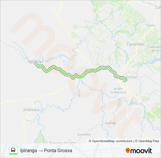 0964-50 PONTA GROSSA / IPIRANGA Bus Line Map