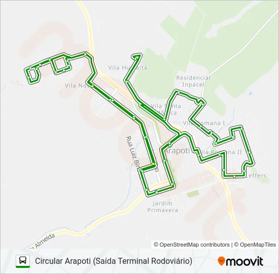 A01 CIRCULAR ARAPOTI Bus Line Map