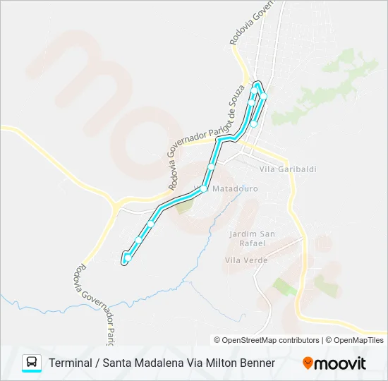 W01 JARDIM SANTA MADALENA Bus Line Map