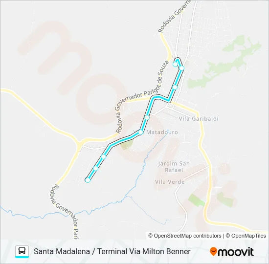 W01 JARDIM SANTA MADALENA Bus Line Map