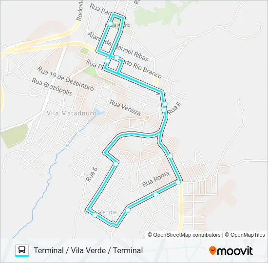 W03 VILA VERDE / VILA TOYOKI Bus Line Map
