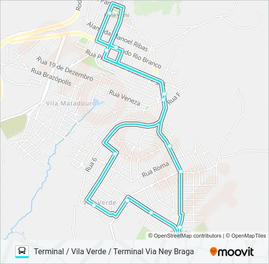 W03 VILA VERDE / VILA TOYOKI Bus Line Map