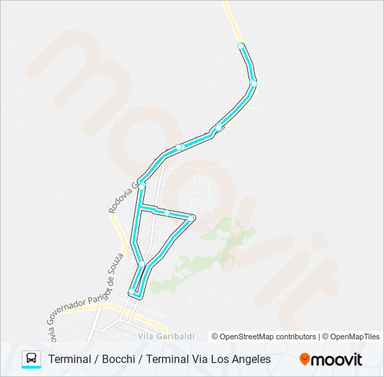 W04 VILA LOS ANGELES / ENGELUZ / BOCCHI bus Line Map