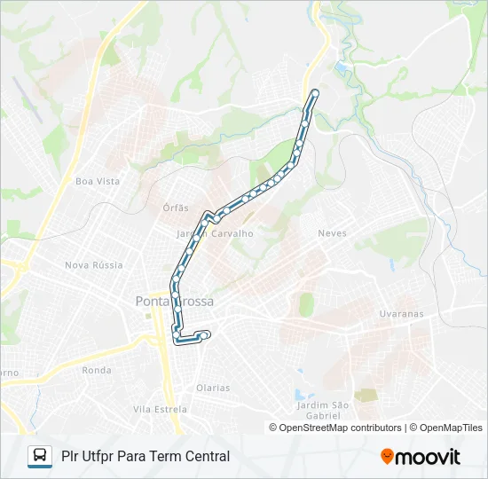 110 UTFPR Bus Line Map