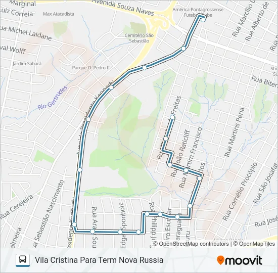 179 SABARÁ Bus Line Map