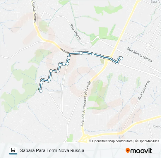 179 SABARÁ Bus Line Map