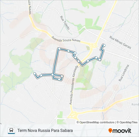 179 SABARÁ Bus Line Map
